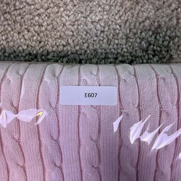 Karen Scott Women's Size Large Pullover Pink Cable Knit Long Sleeve Sweater E607 - Picture 8 of 8